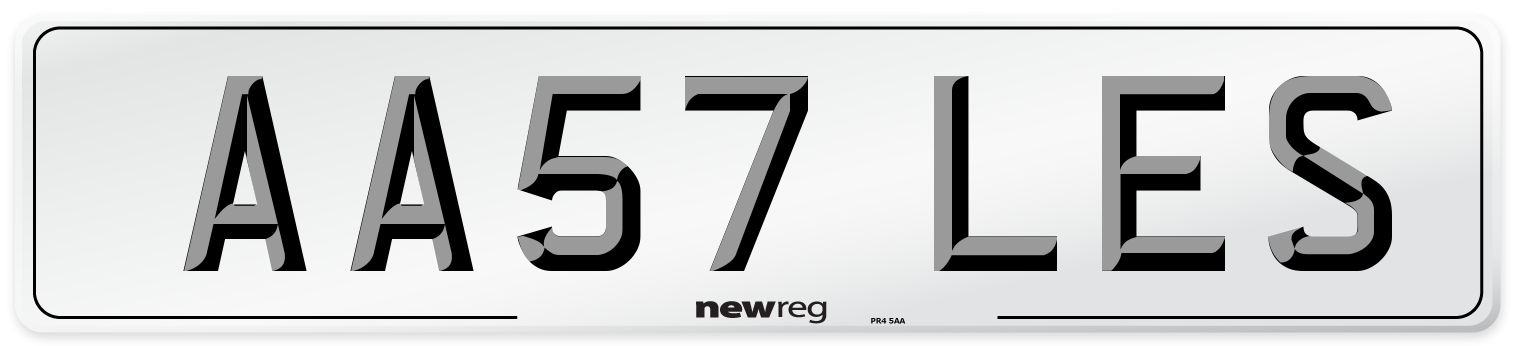 AA57 LES Number Plate from New Reg